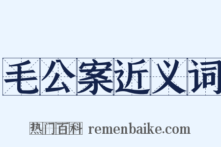 毛公案近义词是什么意思的图片